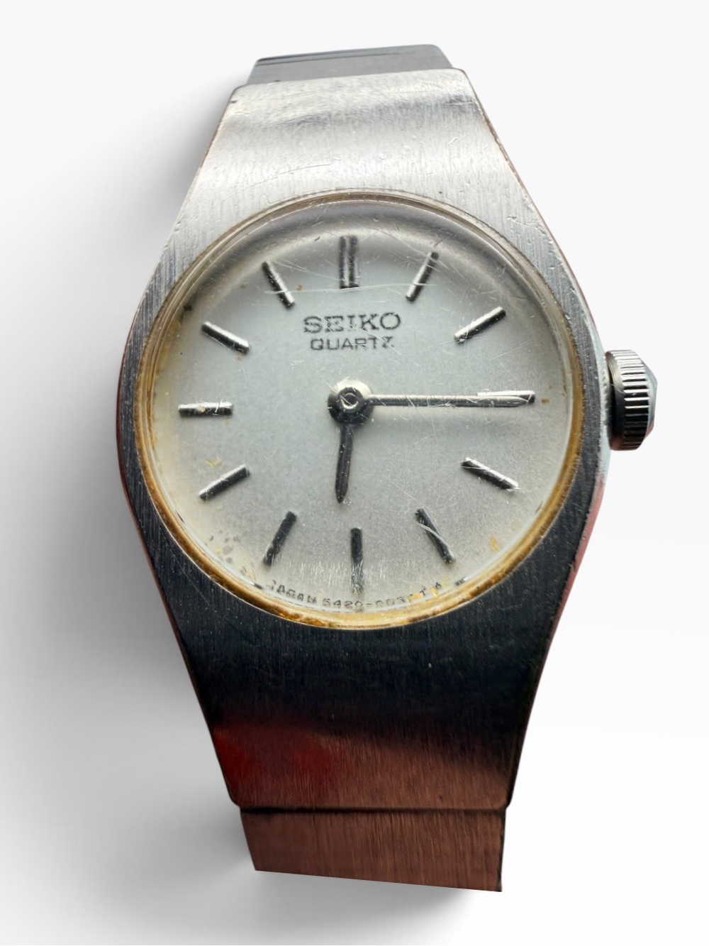 Vintage 1982 Seiko Quartz Women's Silver Tone Watch 5420-0029